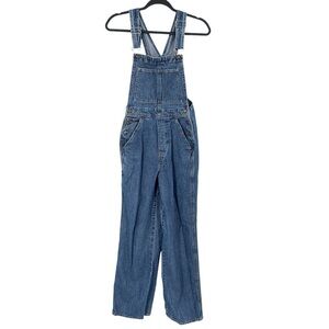 Vintage Overalls Womens XS Blue 100% Cotton Straight Leg Bib